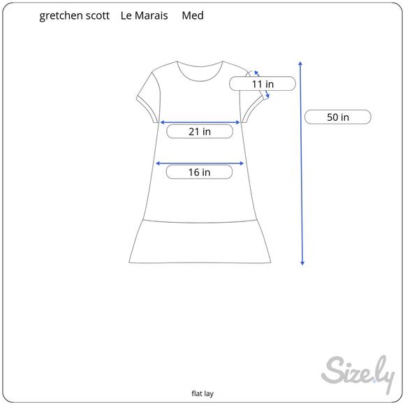 Gretchen Scott Le Marais Dip Dot Dress Black Tan Tiered Chiffon Midi Maxi M NEW - Picture 10 of 10